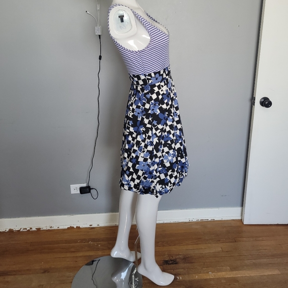 Moschino Jeans Balloon Skirt Mixed Print Dress, GUC, Size 2 - Picture 4 of 10